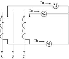 电流互感器接线原理图_V形