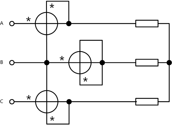 WP4000变频功率分析仪的2V3A接线原理图