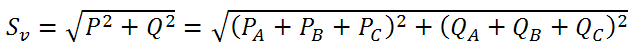 三相不平衡时的视在功率计算公式