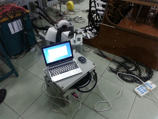 高精度全光纤大电流直流传感器在中国计量科学研究院作现场校正测试