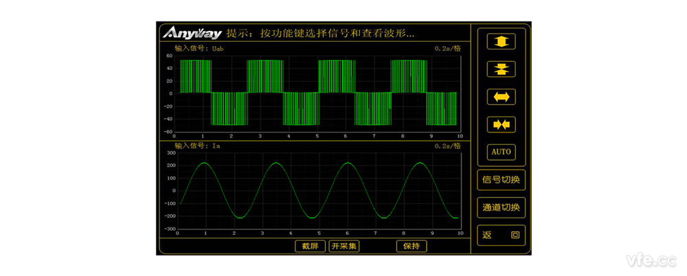 频器输出线电压波形图