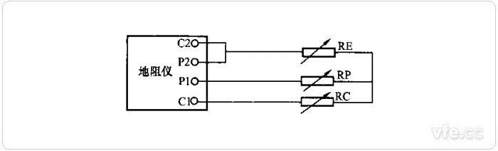 四端子接地电阻测试仪接线图